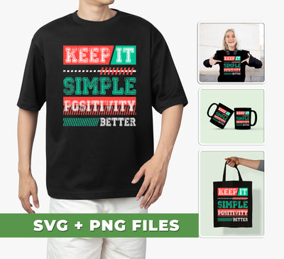 This retro Keep It Simple Positivity Better design is perfect for those who appreciate simplicity. It features high-quality SVG and PNG files for sublimation printing. Add a touch of nostalgia to any project with this one-of-a-kind design.