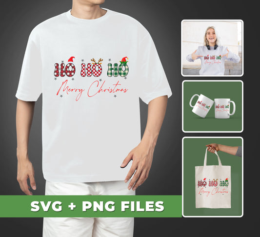 Celebrate the holiday season with this festive pack of Ho Ho Ho, Merry Christmas, My Retro Christmas, Trendy Xmas, Svg Files, and Png Sublimation digital downloads. Create perfect custom gifts or decorations with these high resolution files! Enjoy!