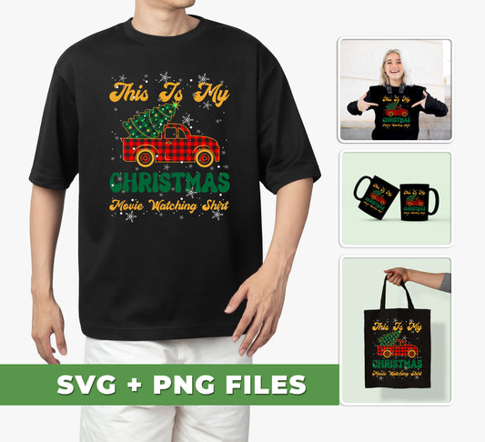 Featuring trendy Xmas designs, this t-shirt is perfect for movie watching during the holidays. Svg and Png sublimation ensures a strong and durable fabric that won't fade or fray. Enjoy your Christmas in style!