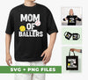 Mom Of Ballers is a retro baseball player design featuring Baseball Sport, Svg Files and Png Sublimation. Perfect for adding a unique, vintage touch to your sporty apparel. Put some retro flair into your next project!