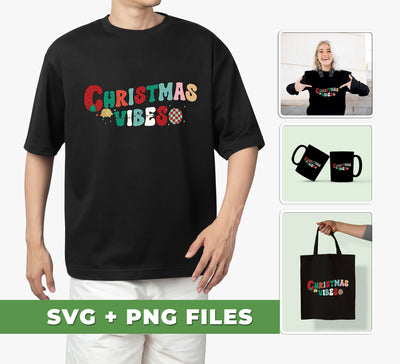 Christmas Vibes, Retro Christmas, Merry Christmas, Digital Files, Png Sublimation