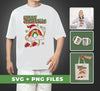 Merry Christmas, Funny Rainbow, Groovy Rainbow Christmas, Digital Files, Png Sublimation