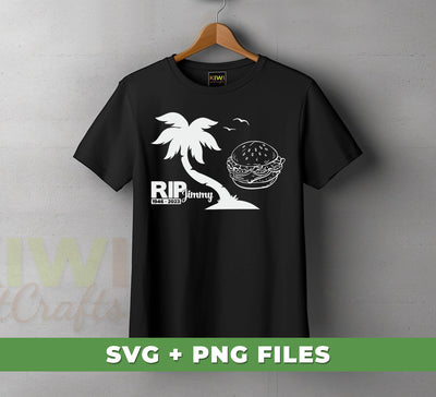 RIP Jimmy, Rest In Peace, Jimmy Buffett, Jimmy 1946, Digital Files, Png Sublimation