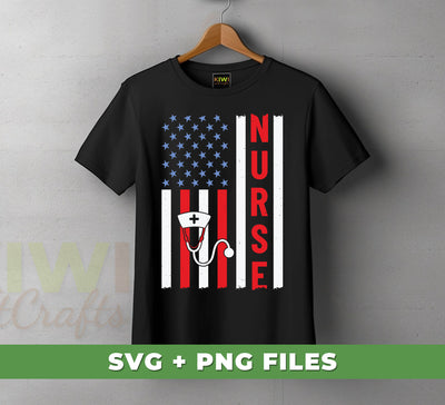 Nurse Lover, America Flag, America Nurse, My Nurse, Digital Files, Png Sublimation