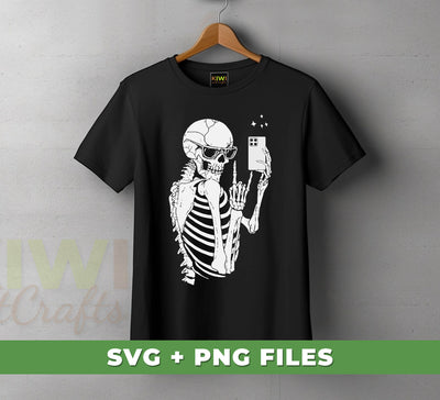 Funny Skeleton, Skeleton Hold Phone, Beauty Skeleton, Digital Files, Png Sublimation