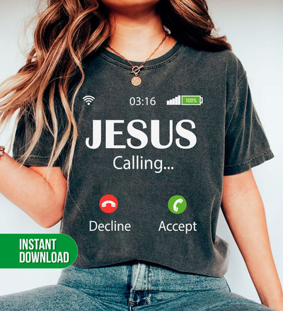 Jesus Is Calling You, Pastor Gift, Phone Screen, Digital Files, Png Sublimation