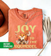 Joy To The Squirrel, Thanksgiving Squirrel, Squirrel Hold Hazelnut, Digital Files, Png Sublimation
