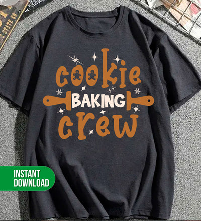 Cookie Baking Crew, Merry Christmas, Xmas Cookie, Trendy Christmas, Digital Files, Png Sublimation