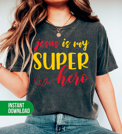 Jesus Is My Super Hero, Pastor Lover, Hero Pastor, Christian, Digital Files, Png Sublimation