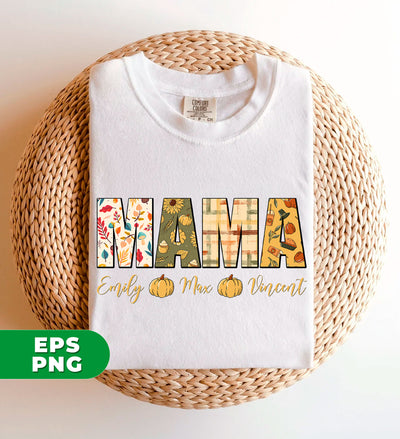 Thanks For Mama, Mama Thanksgiving, Custom Name, Digital Files, Png Sublimation