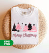 Christmas Tree Bundle, Set Of Xmas Tree, Pink Christmas, Trendy Christmas, Digital Files, Png Sublimation