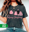 Christmas Tree Bundle, Set Of Xmas Tree, Pink Christmas, Trendy Christmas, Digital Files, Png Sublimation