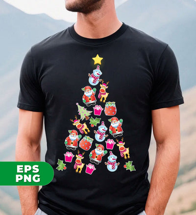 Christmas Tree Made By Xmas Element, Love Christmas Tree, Trendy Christmas, Digital Files, Png Sublimation