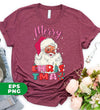 Cute Santa, Pinky Santa, Glance Santa Claus, Santa Face, Trendy Christmas, Digital Files, Png Sublimation