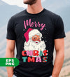 Cute Santa, Pinky Santa, Glance Santa Claus, Santa Face, Trendy Christmas, Digital Files, Png Sublimation