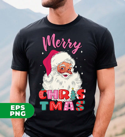 Cute Santa, Pinky Santa, Glance Santa Claus, Santa Face, Trendy Christmas, Digital Files, Png Sublimation