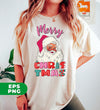 Cute Santa, Pinky Santa, Glance Santa Claus, Santa Face, Trendy Christmas, Digital Files, Png Sublimation