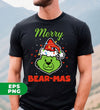 Merry Bear-mas, Grinch Bear, Bear Mixed Grinch, Trendy Christmas, Digital Files, Png Sublimation