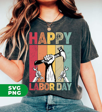 Happy Labor Day, Retro Labor Day, Labor Day Gift, Digital Files, Png Sublimation