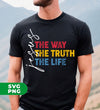 Jesus, The Way, The Truth, The Life, Retro Jesus, Christian, Digital Files, Png Sublimation