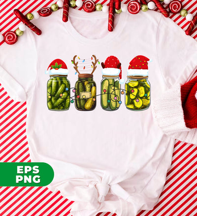 Cucumber Pickles, Pickle Bottles, Pickles Christmas, Digital Files, Png Sublimation