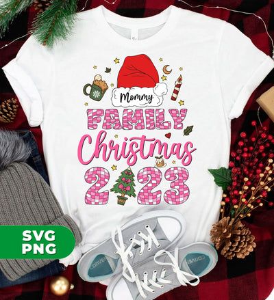 Family Christmas 2023, Love My Family, Pinky Xmas, Digital Files, Png Sublimation