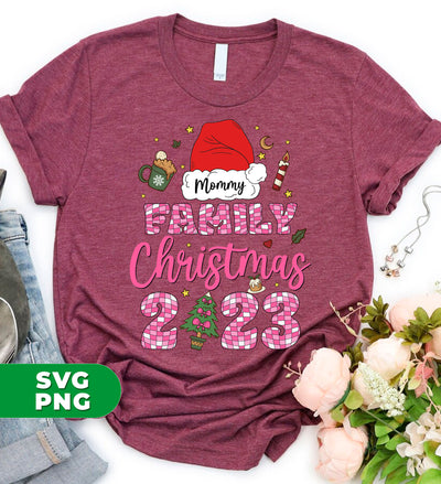 Family Christmas 2023, Love My Family, Pinky Xmas, Digital Files, Png Sublimation