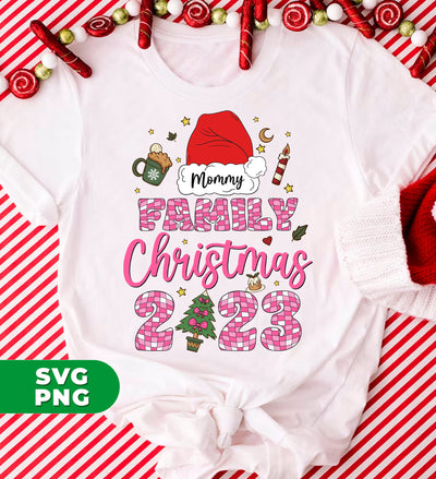 Family Christmas 2023, Love My Family, Pinky Xmas, Digital Files, Png Sublimation