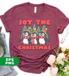 Joy The Christmas, Cute Penguin, Penguin Christmas, Digital Files, Png Sublimation