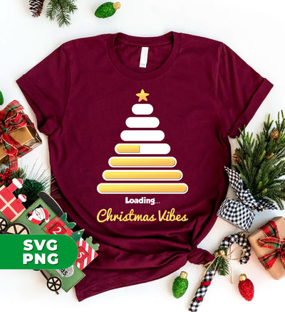 Christmas Tree, Golden Xmas Tree, Loading Xmas Tree, Digital Files, Png Sublimation