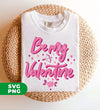 Be My Valentine, Love Valentine, Valentine Gift, Pink Heart, Digital Files, Png Sublimation