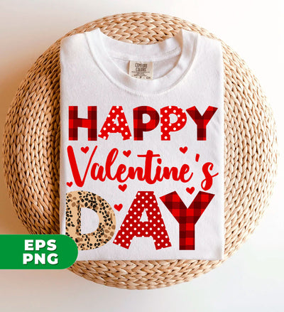 Happy Valentine's Day, Cute Valentine, Leopard Pattern, Digital Files, Png Sublimation