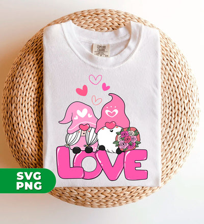 Gnome Couple, Cute Couple, Pink Gnome, Love Couple, Digital Files, Png Sublimation