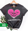 Love Life, Happy Valentine's Day, Skull In Heart Shape, Digital Files, Png Sublimation