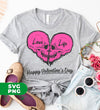 Love Life, Happy Valentine's Day, Skull In Heart Shape, Digital Files, Png Sublimation