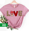 Love Text Design, Red Gnome, Leopard Pattern, Digital Files, Png Sublimation