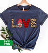 Love Text Design, Red Gnome, Leopard Pattern, Digital Files, Png Sublimation