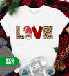 Love Text Design, Red Gnome, Leopard Pattern, Digital Files, Png Sublimation