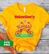 Valentine's Day, Orange Couple, Orange Ride A Bike, Digital Files, Png Sublimation