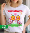 Valentine's Day, Orange Couple, Orange Ride A Bike, Digital Files, Png Sublimation