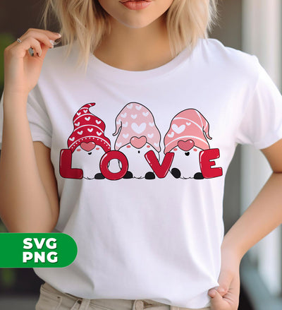 Cute Gnome, Set Of 3 Gnome, Love Gnome, My Love, Digital Files, Png Sublimation