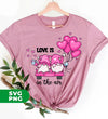 Love Is In The Air, Lovely Gnome, Couple Gnome, Pink Balloons, Digital Files, Png Sublimation