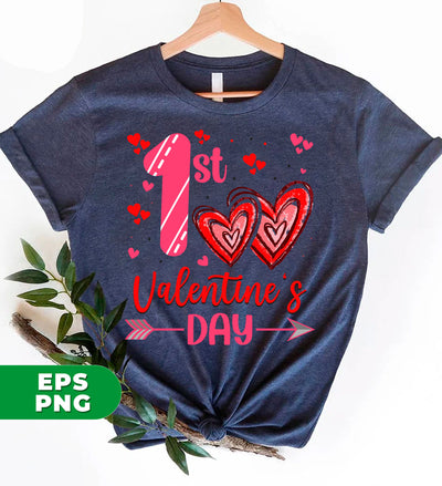 My First Valentine's Day, Valentine With You, First Love, Digital Files, Png Sublimation