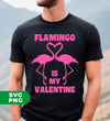 Flamingo Is My Valentine, Flamingo Couple, Cute Valentine, Digital Files, Png Sublimation