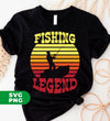 Fishing Legend, Retro Fishing, Fishingman Silhouette, Digital Files, Png Sublimation