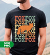 Fox Lover, Retro Fox, Fox Silhouette, Fox Vintage, Digital Files, Png Sublimation