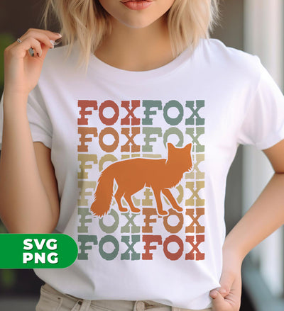 Fox Lover, Retro Fox, Fox Silhouette, Fox Vintage, Digital Files, Png Sublimation