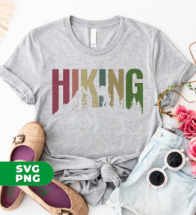 Hiking Lover, Retro Hiking, Hiking Silhouette, Love To Hiking, Digital Files, Png Sublimation