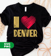 I Love Denver, Denver Lover, Denver City, Colorado State, Digital Files, Png Sublimation