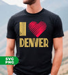 I Love Denver, Denver Lover, Denver City, Colorado State, Digital Files, Png Sublimation